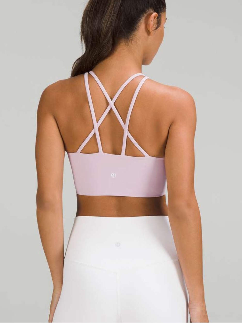 Lululemon Light Pink Cloud Strappy Sports Bra
